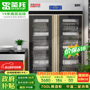 圣托（shentop）双开门密胺消毒柜商用立式臭氧紫外线食堂厨房碗筷餐具大容量不锈钢消毒碗柜 YTD1000-R2
