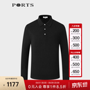 PORTS宝姿男装Polo领套头针织衫毛衣ML9K078LZH008 BLACK S