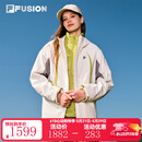 FILA FUSION斐乐潮牌女士棉服两件套2026春新款休闲宽松保暖外套 云白色-WT M 165/84A/M