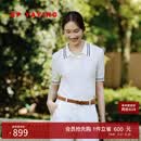 EP雅莹女装 通勤polo衫修身短款短袖套头针织衫上衣商场同款9547B 白色 XL