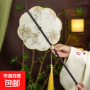流苏可卷曲折扇古典便携挂腰扇子 腰扇八瓣端雅(箭竹包边)
