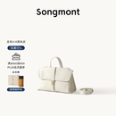 Songmont山下有松植鞣羊皮山行随游mini小挎包单肩斜挎手提通勤邮差公文包 余墨白 现货