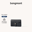 Songmont山下有松循迹系列钱包设计师款皮夹短款卡包夹礼物男女零钱包 烟墨黑