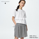 优衣库合作款/童装女童抽褶裙裤/休闲裤裤子489065 01 乳白色 160