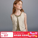 ELLE KIDS童装 复古工装修身马甲女童夏季新款法式简约撞色线上衣
