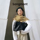 Songmont山下有松循迹系列见物旅行包通勤波士顿植鞣牛皮托特包公文包 烟墨黑 中号 现货