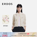ERDOS 26早春圆领刺绣花朵春日羊绒浪漫优雅女开衫羊绒衫 白 2XL 175/96A
