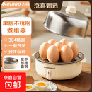 志高（CHIGO）煮蛋器电蒸锅早餐机不锈钢多功能家用一体机PA-614 单层 不锈钢款