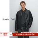 Massimo Dutti年中特惠2026男装酷飒百搭简约款纳帕羊皮革真皮皮衣外套03307457 黑色 L (185/104A)