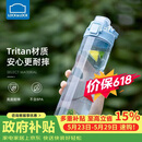 乐扣乐扣（LOCK&LOCK）人鱼线塑料运动水杯夏天便携水壶带刻度提手男女水杯子700ML蓝色