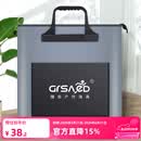 臻佑（Grsaed）鱼护包手提袋48cm多功能防水轻便渔具包鱼护袋加厚耐磨收纳活鱼桶钓鱼配件短柄有侧包 灰色