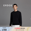ERDOS 春夏圆领长袖职场通勤风商务休闲套衫简约男针织衫 黑 L 175/96A