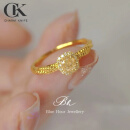 CHARM KNIFE方糖黄水晶宝石黄钻戒指女小众设计感轻奢珠宝情人节生日礼物 可调节大小