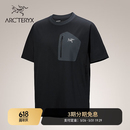 ARC'TERYX始祖鸟 KONSEAL POCKET SS 男子 速干短袖T恤 BLACK / GREY/黑色/灰色 M