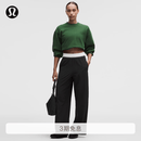 lululemon丨Swift 女士阔腿裤 *腰部徽标 *常规款 LW5HEVS 黑/白 S
