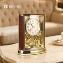 丽声（RHYTHM）2026新款座钟客厅欧式台钟静音桌面时钟家用摆放24cm4SG724UT06
