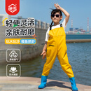 臻佑（Grsaed）赶海连体裤儿童下水裤捉鱼玩水涉水服水裤水鞋一体玩沙水裤黄25码