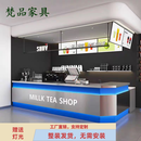 L型不锈钢吧台收银台奶茶咖啡店前台蛋糕汉堡店柜台台球厅接待台 勿拍 补差价 转角颜色尺寸等定制联系客服 300*60*100cm
