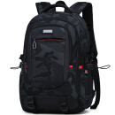 Edison爱迪生高中生书包大容量初中大学生双肩包旅行背包 K052-9G迷彩黑