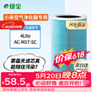 绿尘 适配小米米家（MI）空气净化器4 lite/AC-M17-SC过滤网滤芯除醛除霾PM2.5除异味二手烟
