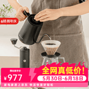 泰摩进阶手冲咖啡壶套装 磨豆机温控壶咖啡器具男女生礼物生日礼盒 进阶型套装-【栗子C5|曜石黑】