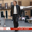 Massimo Dutti年中特惠2026男装复古风仿旧真皮皮衣夹克03407476 深棕色 L (180/100A)