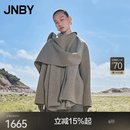 江南布衣（JNBY）秋冬蓬松双面毛呢大衣女斗篷披肩5X0810130 283/卡其系 XS