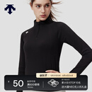 迪桑特（DESCENTE）WOMEN’S TRAINING系列女士半拉链长袖针织衫 BK-黑色 L (170/88A)