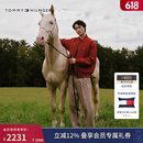 Tommy Hilfiger【马年新年系列】明星同款26男女双面棒球棉夹克运动员同款 红色/藏青色XMP L