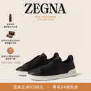 Zegna[明星同款]杰尼亚男鞋Triple Stitch™SECONDSKIN休闲鞋 黑色 40.5 (6.5)