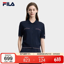 FILA 斐乐官方女子编织衫2026夏季基础百搭短装休闲短袖上衣