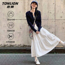 唐狮（TonLion）半身裙女装夏季防走光内衬高级感A字长裙大裙摆女士蛋糕裙子新款