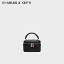 CHARLES&KEITH菱格链条手提斜挎小方包盒子包包女包生日礼物送女友CK2-80782534 Black黑色 小包