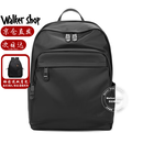 Walker Shop【2026新款】双肩包男防泼水尼龙背包男商务旅行电脑包男书包 典雅黑【升级款】