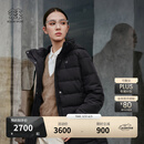 KOLON SPORT/可隆户外羽绒服 女士防风防泼水中量鹅绒夹克 LKDJ5WTT44-BK 黑色 M 165/88A