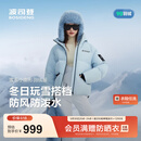 波司登（BOSIDENG）冬季羽绒服冰雪运动系列短款连帽90绒加厚学生面包服外套 雪影蓝5A29 M 165/88A 体重约110-120斤【卡码拍大】