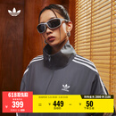 adidas复古风休闲梭织立领夹克外套男女秋季阿迪达斯官方三叶草   深灰   XL