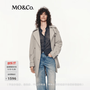 MO&Co.【C+系列】风衣摩安珂春秋磨毛外套附腰带 砂砾色 S /160