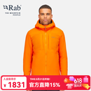 RabRAB睿坡Xenair Alpine男士防泼水透气棉衣户外运动棉服夹克QIP-09 橙色-MAM M