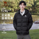 骆驼（CAMEL）户外羽绒服男女同款情侣加厚保暖面包服 A35WR28002 幻影黑 L