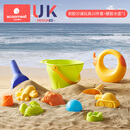 科巢儿童沙滩玩具套装挖沙铲子水桶宝宝玩沙子沙漏挖土工具沙滩车 软胶沙滩玩具 11件套