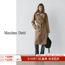 Massimo Dutti年中特惠2026女装都市通勤风经典款中长款双排扣系带风衣06756999 浅棕色 XS (CN 165/84A)