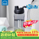 乐扣乐扣（LOCK&LOCK）大容量水杯tritan运动摇摇杯便携提手水壶男女塑料杯子1.5L黑色