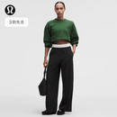 lululemon丨Swift 女士阔腿裤 *腰部徽标 *常规款 LW5HEVS 黑/白 S