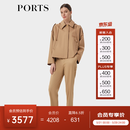 PORTS宝姿女装春夏新款休闲简约风暖灰褐连帽领短款风衣外套 暖灰褐 XS (2)