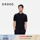 ERDOS 早秋 精纺羊毛柔软亲肤轻盈 经典百搭男士短袖羊毛衫 藏蓝 XL 180/100A