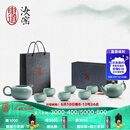 东道汝窑河南非遗福缘茶具套装陶瓷功夫茶具汝瓷高端茶具整套节日礼物 福缘茶壶半组 8件套【25款】