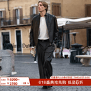 Massimo Dutti年中特惠2026男装复古风仿旧真皮皮衣夹克03407476 深棕色 L (180/100A)