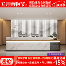 臻幸公司前台接待台酒店大厅样品屋展示中心服务台美容院养生馆茶楼吧 鱼肚白＋原木色 280x60x100cm