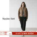 Massimo Dutti年中特惠2026女装休闲风珩缝短款飞行员夹克式棉服外套06757101 浅棕色 S (170/88A)
